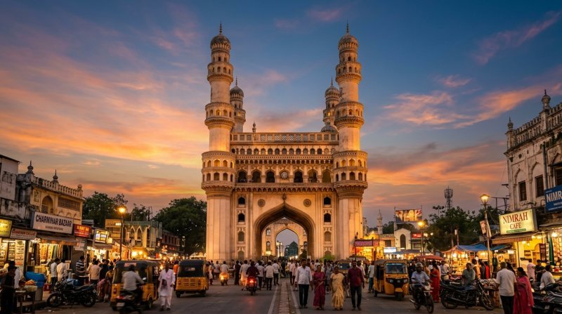Historic Charminar monument in Hyderabad, Telangana